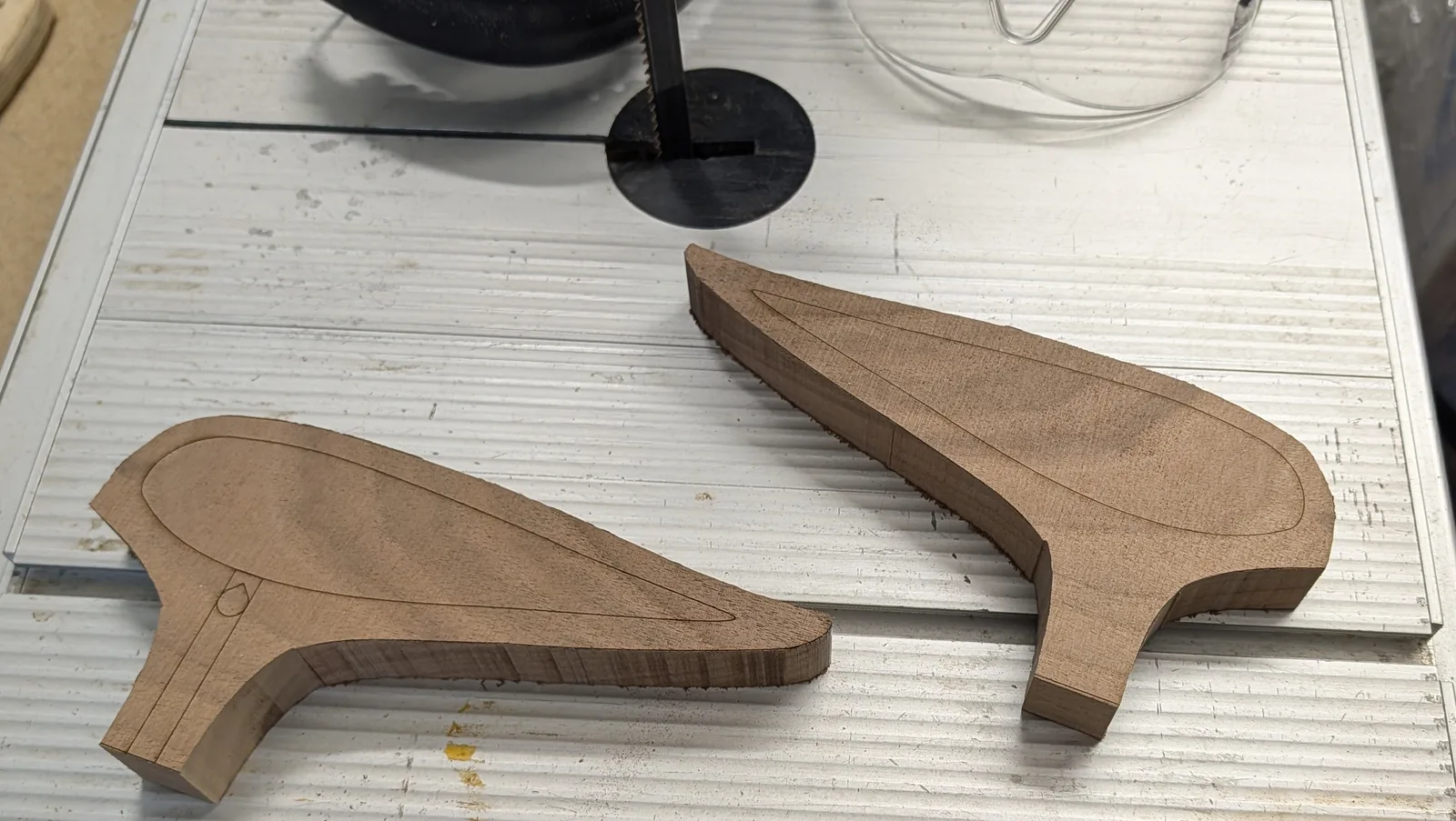 rough cutout of the ocarina