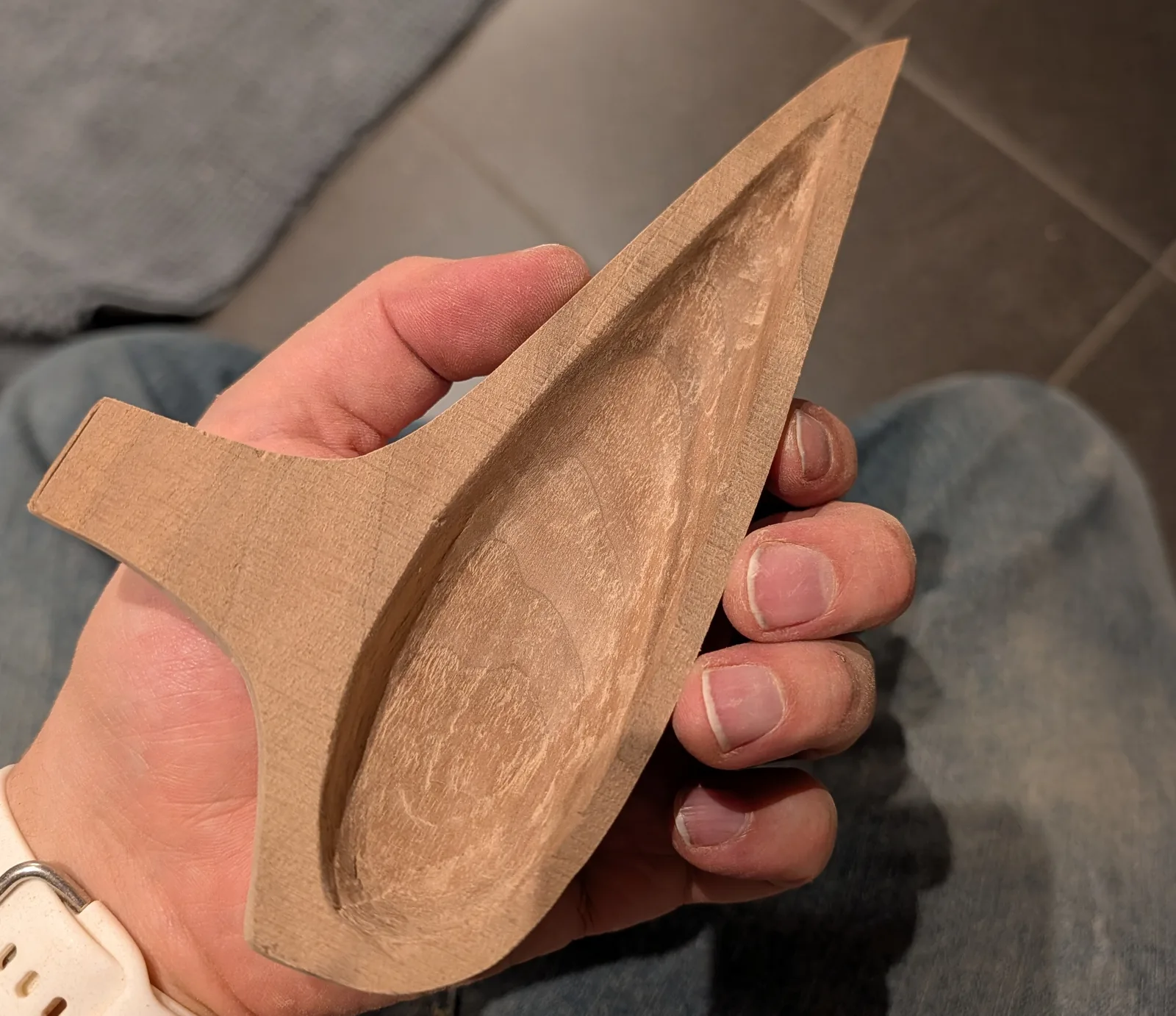 a photo of the scooped-out inside