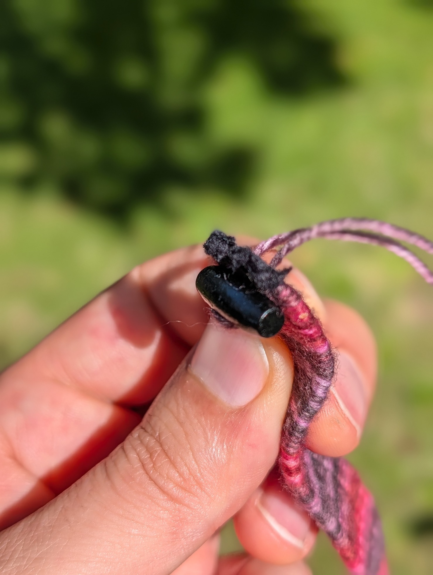photo of the sewed-on button